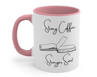 Café fuerte, Taza Smut más fuerte, Taza de libro divertido, Regalo para amantes de los libros, Regalo para ratones de biblioteca, Regalo para escritores lectores
