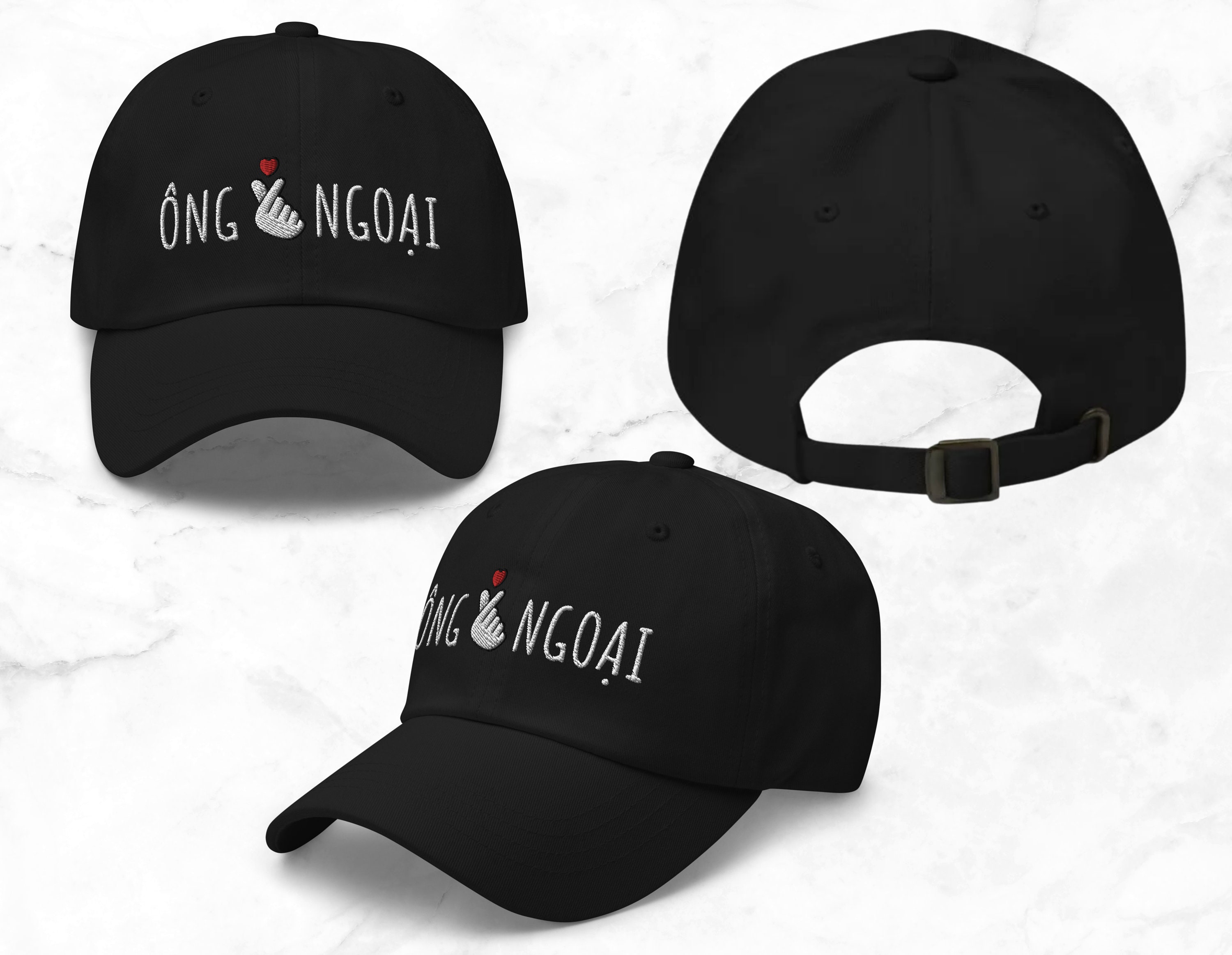 Vietnamese Ong Ngoai Finger Heart Hat Vietnamese Grandpa Hat Etsy