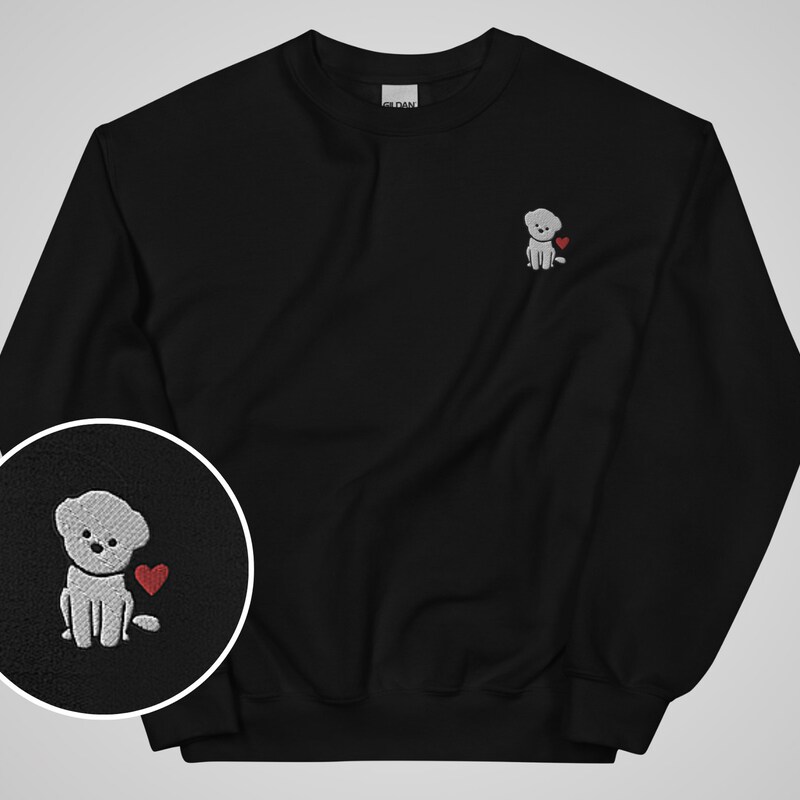 Bichon Frise Dog Print Pattern Women's Sweatshirt