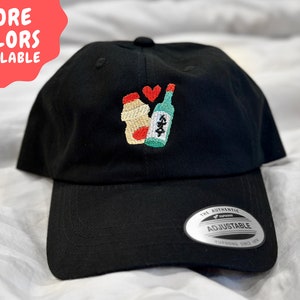 Yogurt Soju Embroidered Hat | Soju Cap | Soju Hat | Korean Gift| Korean Merch | Soju | Korean Fashion | Korean Food | Kawaii hat |  Kpop Hat