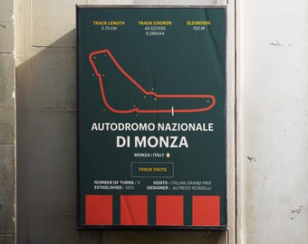 Monza Italy F1 Track Art Print – Formula 1 Poster
