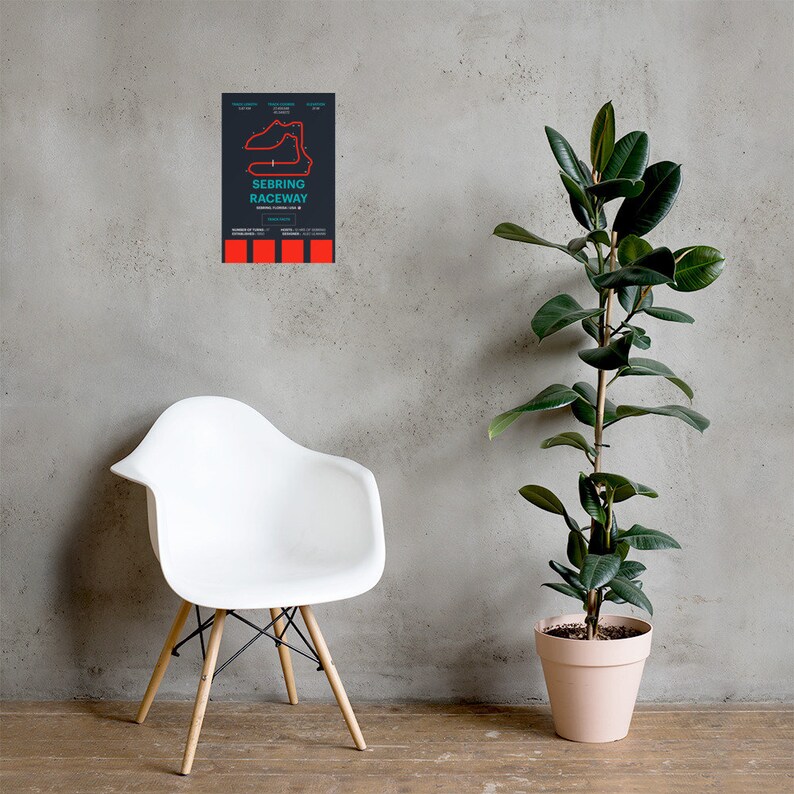 Sebring Raceway Poster – Minimalist F1 Track Art Print - Etsy