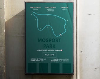 Mosport Park Formula 1 Track Poster – Minimalist Racing Circuit Art