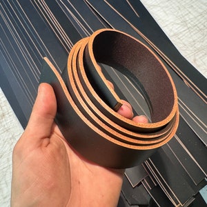 1.5” Black Veg Tan Belt Blanks (10x)