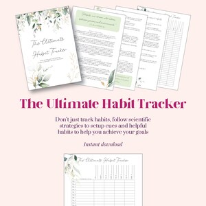 Habit Tracker to help you form good habits and break bad habits.  Learn the scientific research about habits to help goal setting.