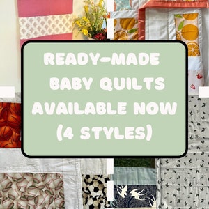 Handmade baby quilts in stock right now! Baby boy quilts and baby girl quilts home made for crib