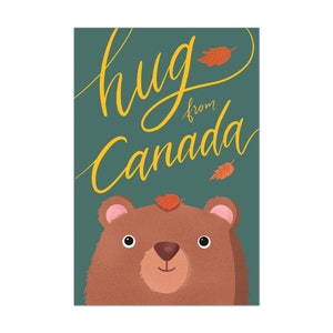 Bear hug from Canada postcard