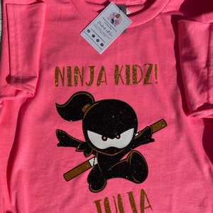 Personalized Ninja Kidz Birthday T-shirt