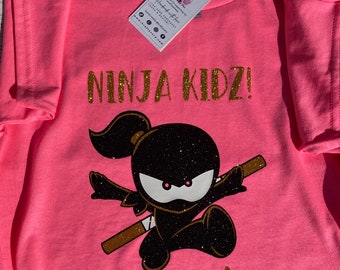Personalized Ninja Kidz Birthday T-shirt