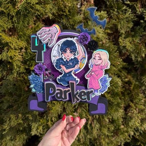 Wednesday Addams cake topper|Cake toppers| WednesdayAddams|Birthday Topper|Kid’s Birthday| Addams| Merlina| Merlina Addams