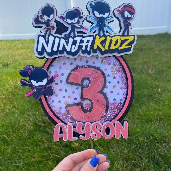 Ninja kidz cake topper|Cake toppers| Ninja kidz|Birthday Topper|Kid’s Birthday