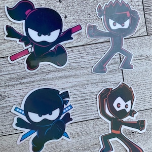 Ninja Kidz Holographic Stickers: Birthday Party Favors
