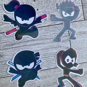 Ninja kidz stickers| Hollographic stickers| Ninja kidz||Kid’s Birthday |Stickers