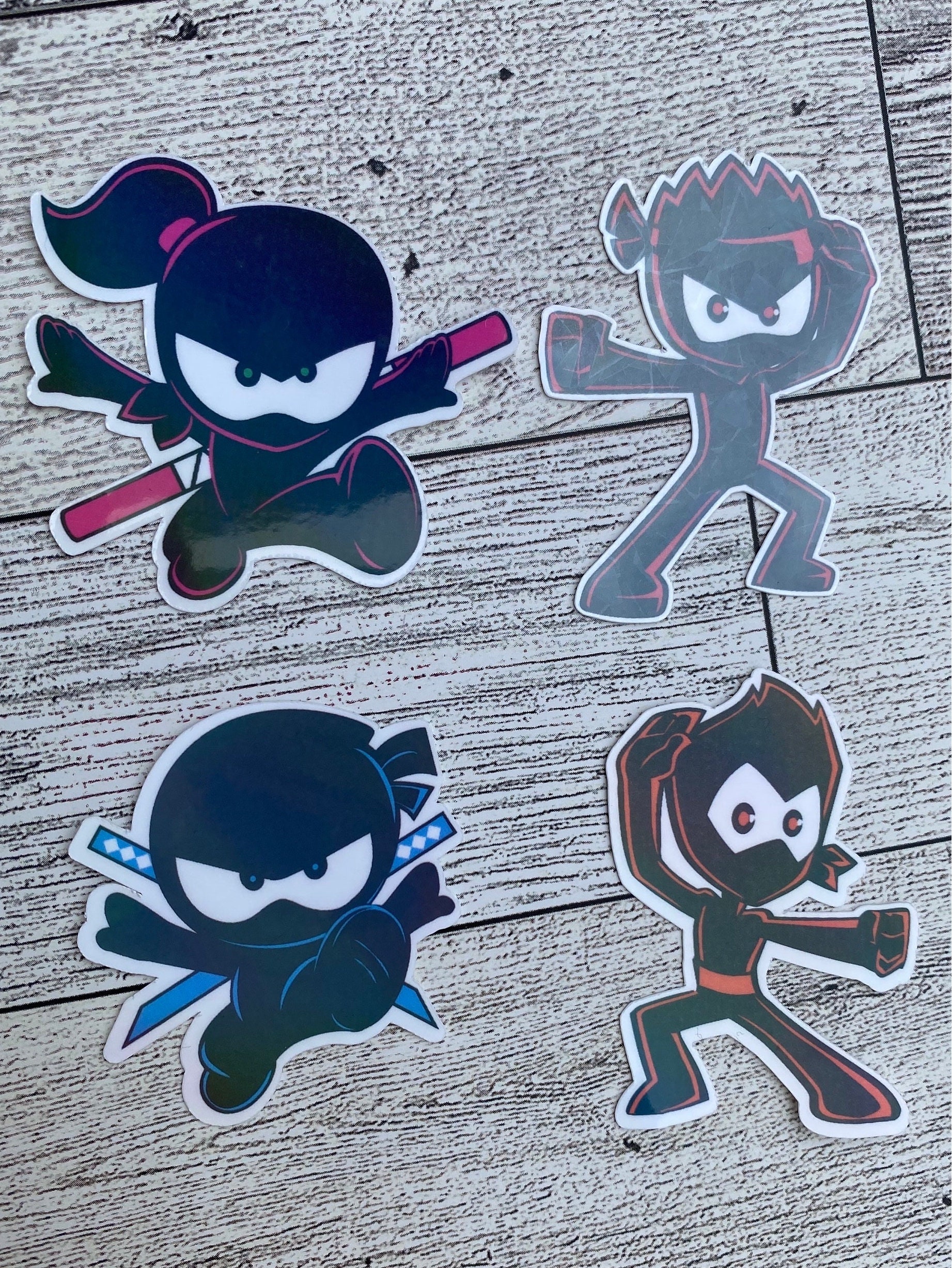 Ninja Kidz Holographic Stickers: Birthday Party Favors