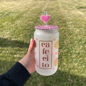 Cafecito Libbey Glastasse: Gefrosteter Eiskaffee, Bambusdeckel