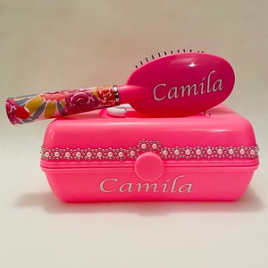 Personalize Makeup Box, Makeup Box Mini, Personalized Beauty Box, Mini Makeup Case,  Makeup Case, Makeup Box, Flower Girl Box Gift, Girl Toy