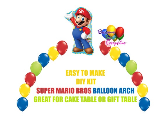 Super Mario Bros Birthday Balloon Arch, Cake Table, Gift Table, DIY KIT  Party Supplies, Globos Para Fiestas De Cumpleaños 