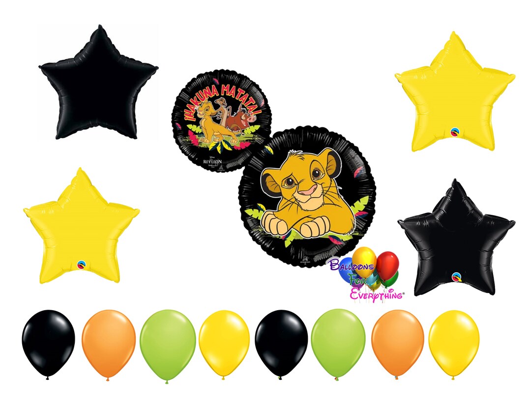 Simba Lion King Balloons Deluxe Set, Simba Baby Shower Balloon