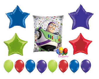 Buzz Lightyear Birthday Balloons Deluxe Set, Toy Story Buzz Globos Fiesta Decoraciones, Toy Story Buzz Lightyear Party Balloons