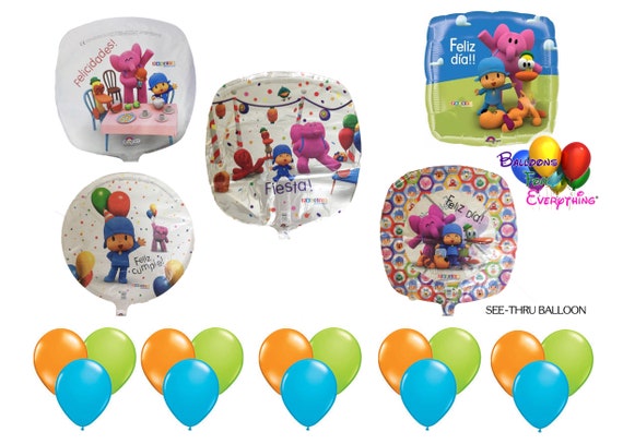 Pocoyo Birthday Balloons Deluxe Set, Pocoyo Globos De Cumpleaños