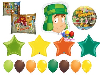 El Chavo del Ocho Birthday Balloons Deluxe Set, El Chavo Globos de Cumpleaños, El Chavo Fiesta Decoraciones