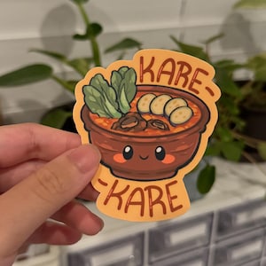 Kare-Kare Food Sticker | Glossy Sticker, Laptop & Water Bottle Sticker, Kawaii Bujo Decor, Pinoy Food Art, Filipino Food Sticker