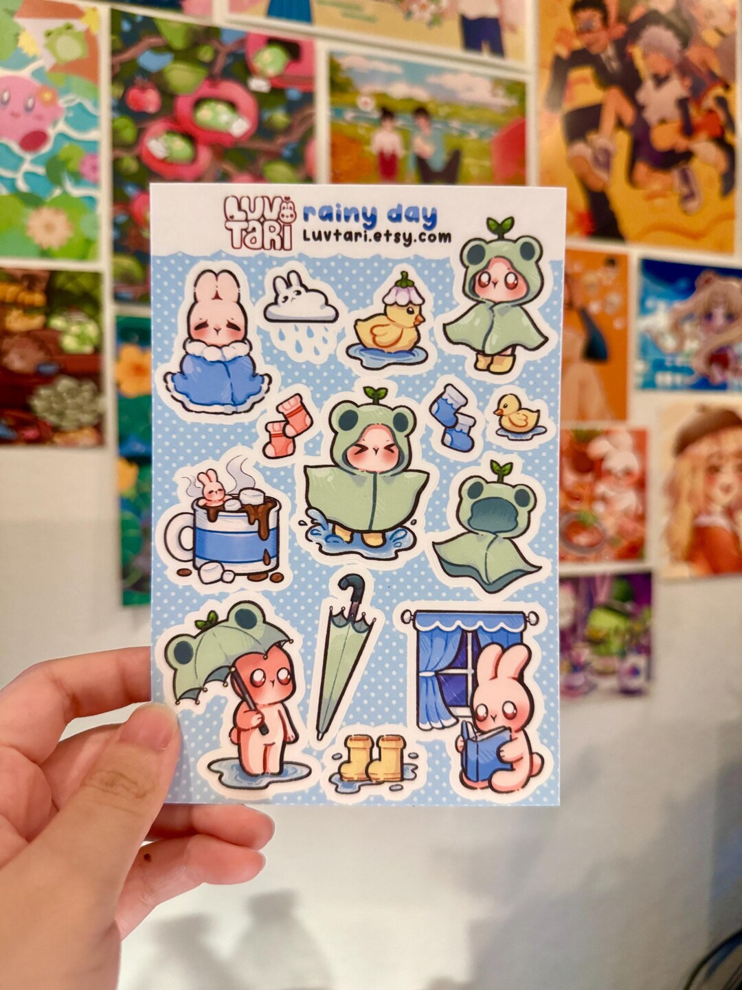 Rainy Day Sticker Sheet | Cute Bujo Decor, Bullet Journals Stickers ...