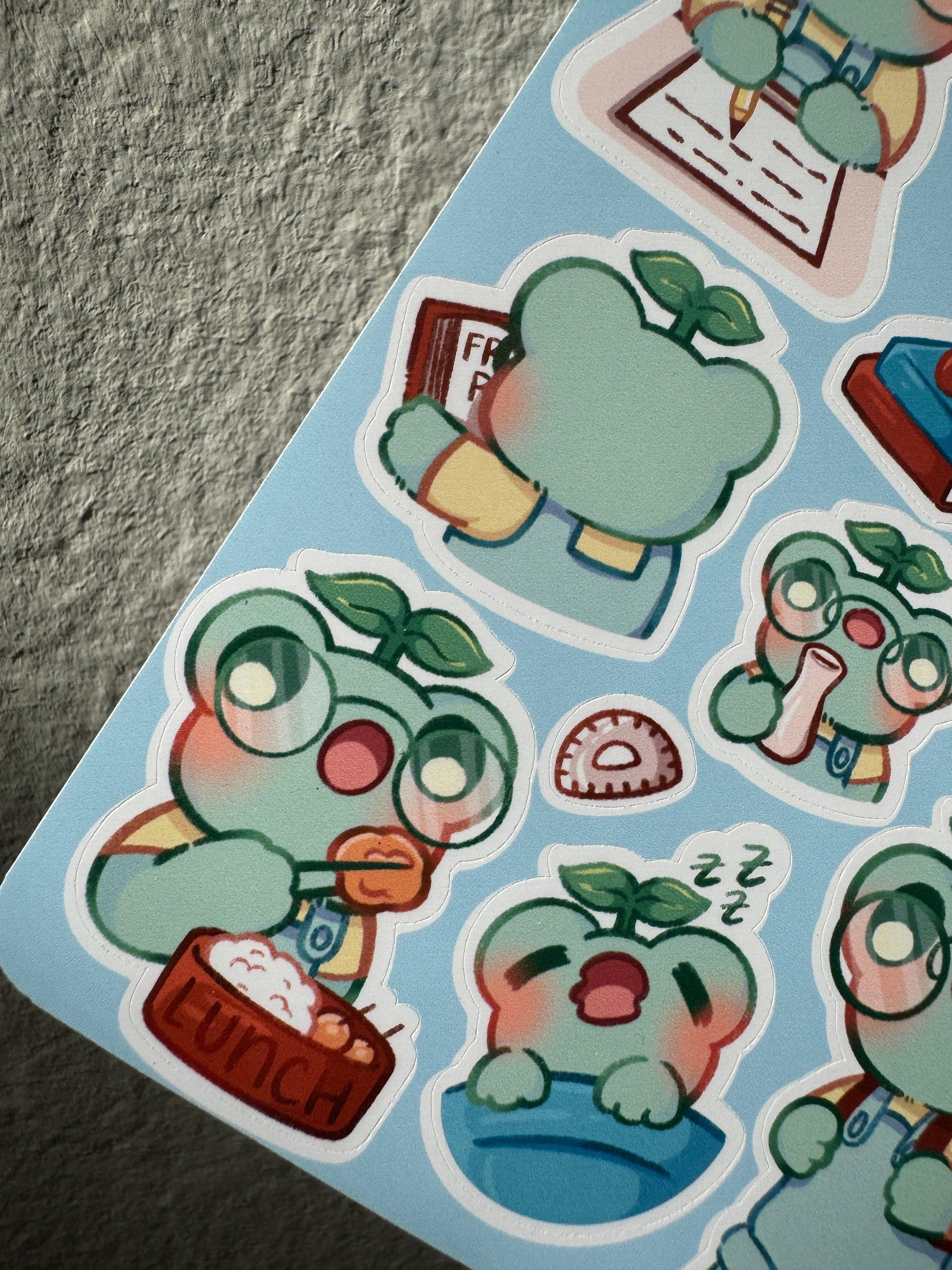 Froggy Student Planner Sticker Sheet - Cute Frog Student Stickers ...