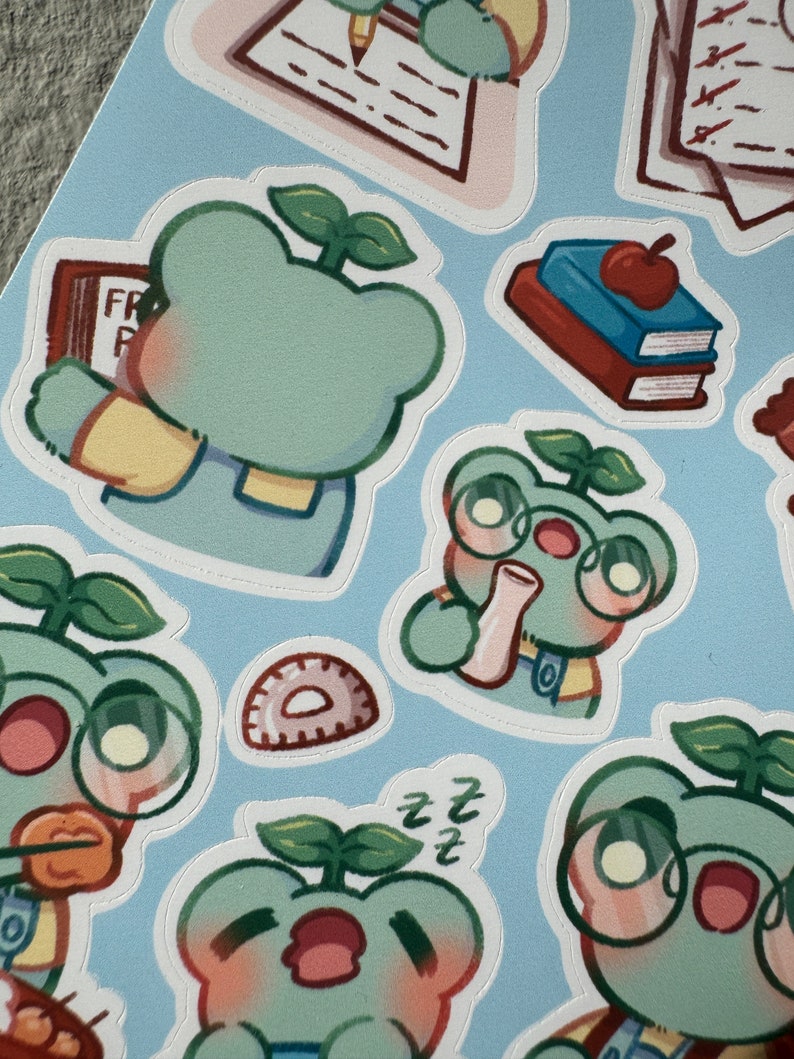 Froggy Student Planner Sticker Sheet - Cute Frog Student Stickers ...