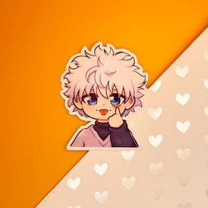 Niedlicher Jäger Assassin Jungen Aufkleber | Glänzend Wasserdicht, Laptop Aufkleber, Wasserflasche Aufkleber, Chibi Anime Aufkleber, Shounen Anime Hunter