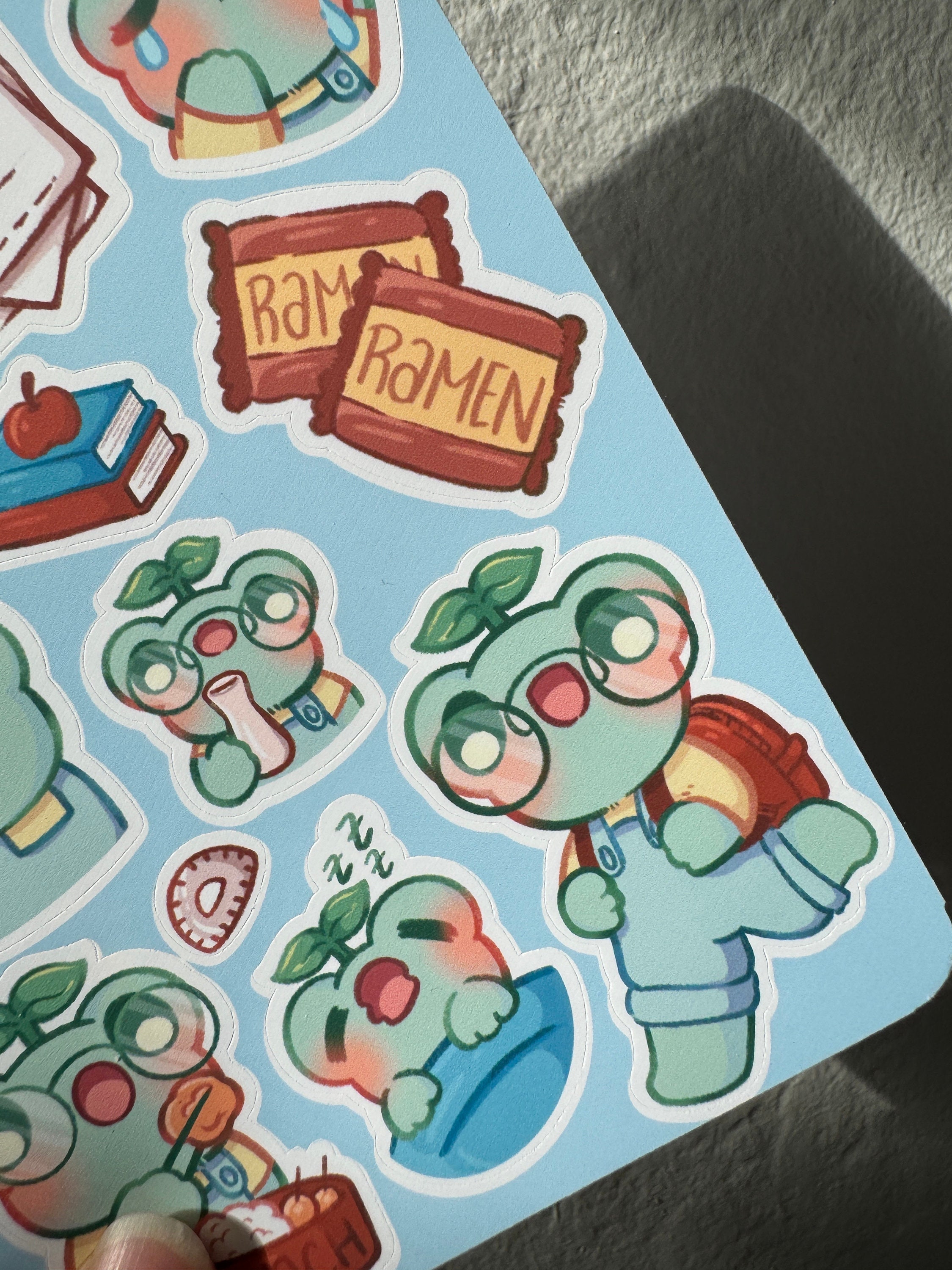 Froggy Student Planner Sticker Sheet - Cute Frog Student Stickers ...