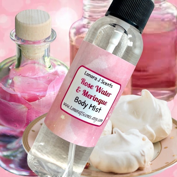 Rose Water and Meringue Body Spray, Body Mist, Fragrance Mist