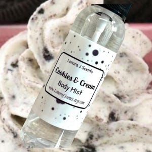 Cookies and Cream Body Spray, Body Mist, Fragrance Mist, Body Splash, Perfume Spray