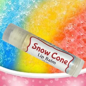 Lip Balm, Snow Cone Flavored Lip Balm, Snow Cone Chapstick, Natural Lip Moisturizer