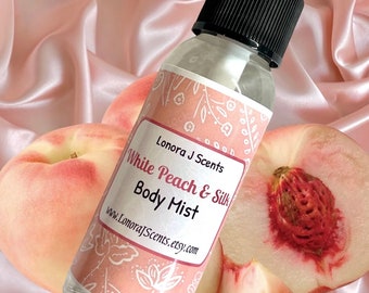 White Peach and Silk Body Mist, Fragrance Spray