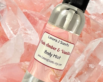 Pink Amber & Vanilla Body Mist, Cruelty-Free Fragrance