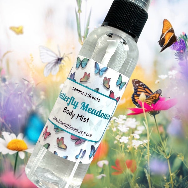 Butterfly Meadows Body Spray, Body Mist, Fragrance Mist, Body Splash, Perfume Spray