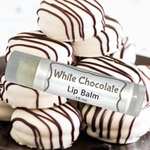 White Chocolate Lip Balm, Flavored Lip Balm, White Chocolate Chapstick, Natural Lip Moisturizer