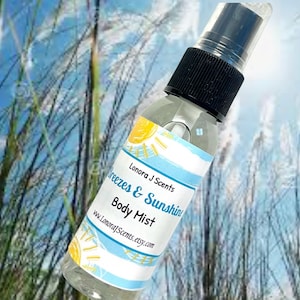 Breezes and Sunshine Body Spray, Body Mist, Fragrance Mist, Perfume Spray