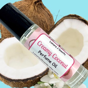 Creamy Coconut Roll On Perfume Oil, Perfume Oil Roll On, Perfume Roll On, Roll On Fragrance