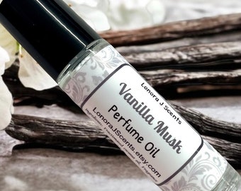 Vanilla Musk Perfume Oil Roll On, Coconut Oil Blend