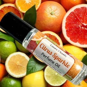 Citrus Sparkle Perfume Oil Roll On Made with Coconut Oil