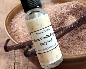 Warm Vanilla Sugar Type Body Mist, Sandalwood Coconut Scent