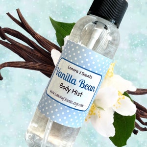 Vanilla Bean Body Mist, Body Spray, Fragrance Mist, Perfume Spray