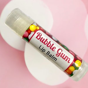 Lip Balm, Bubble Gum Flavored Lip Balm, Bubble Gum Chapstick, Natural Lip Moisturizer