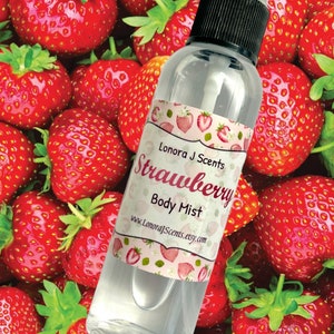 Strawberry Body Spray, Body Mist, Fragrance Mist, Body Splash