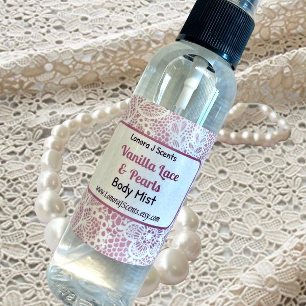 Vanilla Lace & Pearls Body Spray, Body Mist, Fragrance Mist, Body Splash, Perfume Spray