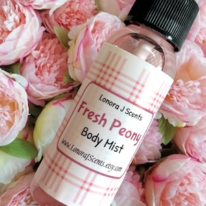 Fresh Peony Body Mist, Body Spray, Fragrance Mist, Floral Fragrance