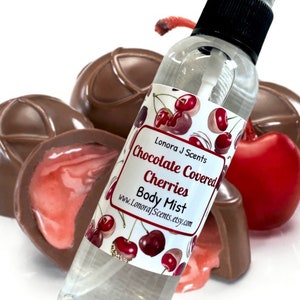 Chocolate Covered Cherries Body Spray, Body Mist, Fragrance Mist, Body Splash, Perfume Spray