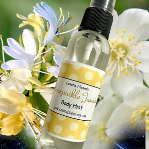 Honeysuckle Jasmine Body Mist, Body Spray, Floral Fragrance Mist